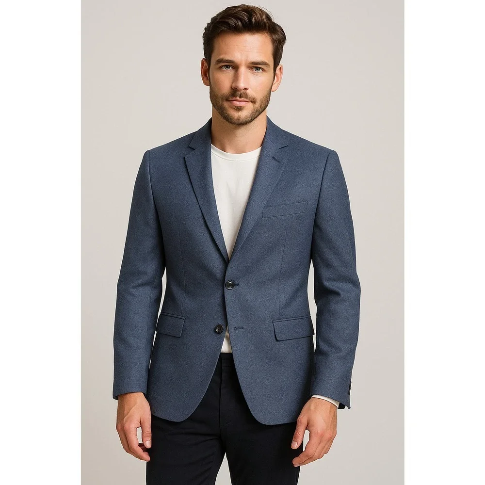 Zara Man Mens Blazer Size 38 Double Button Semi Formal Office Preppy Classic
